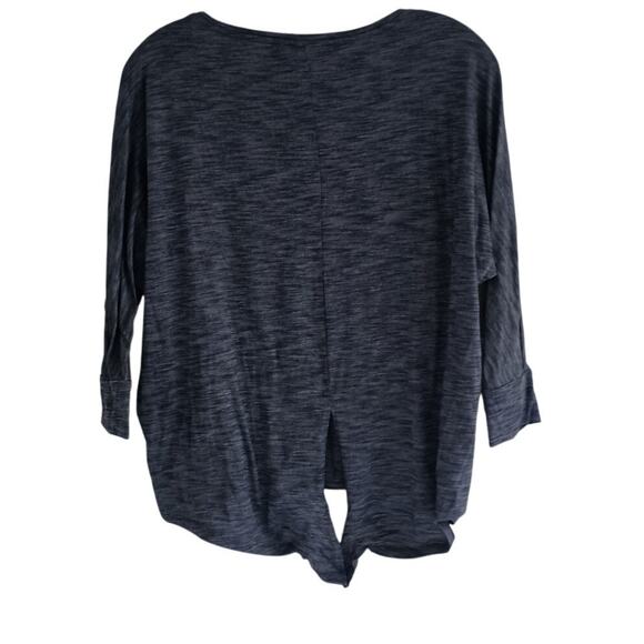 Athleta Womens Monarch Top Heather Blue Back Tie Stretchy Sporty Size XS - Picture 4 of 8